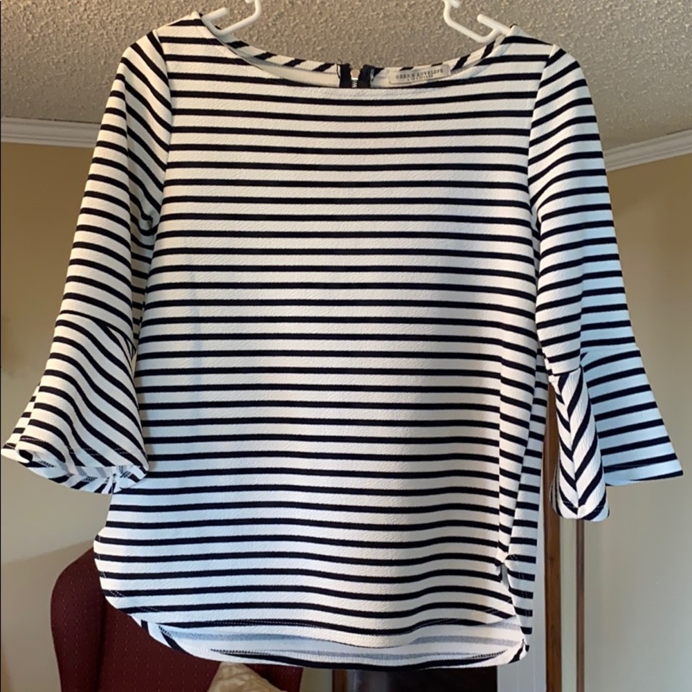 Women’s Striped Three Quarter Top